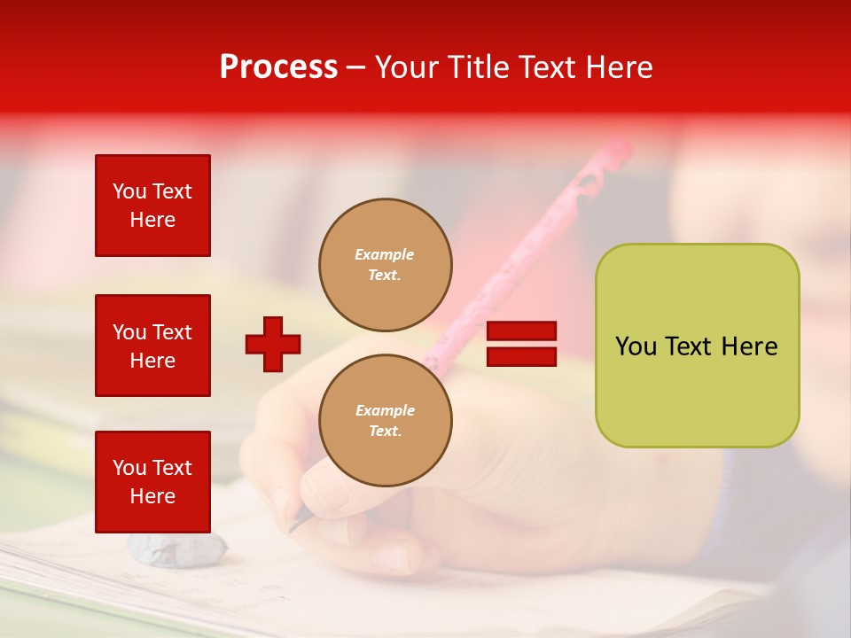 A Child Writing On A Piece Of Paper With A Pink Pen PowerPoint Template