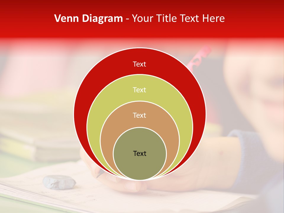 A Child Writing On A Piece Of Paper With A Pink Pen PowerPoint Template