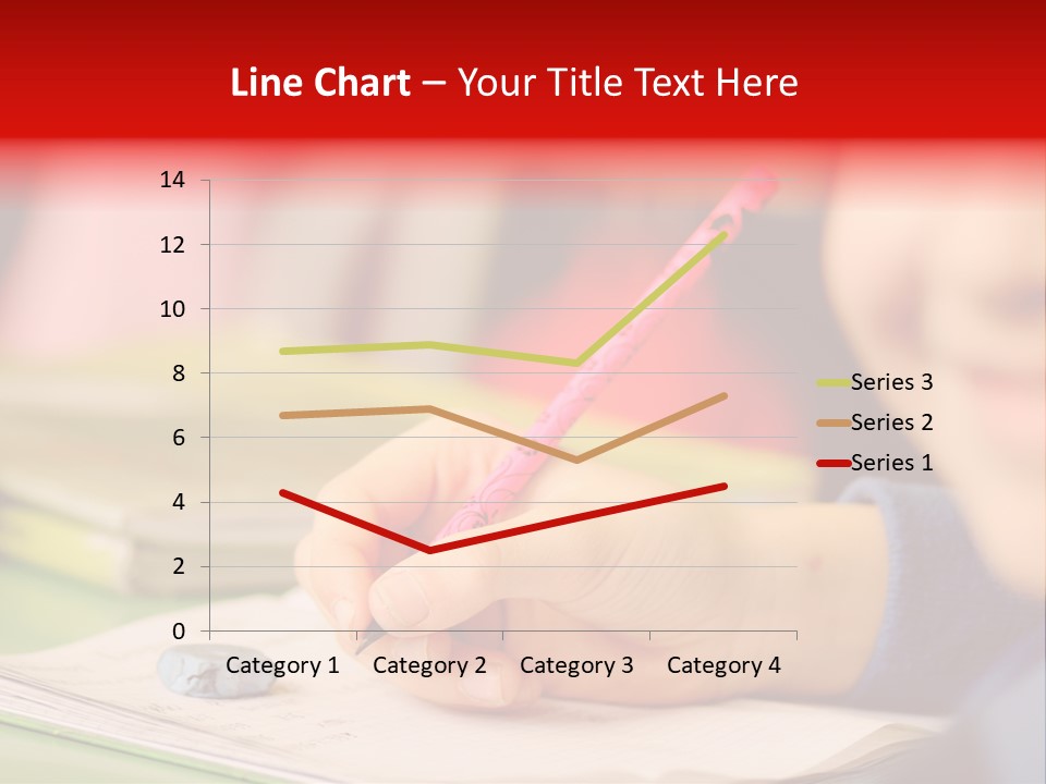 A Child Writing On A Piece Of Paper With A Pink Pen PowerPoint Template