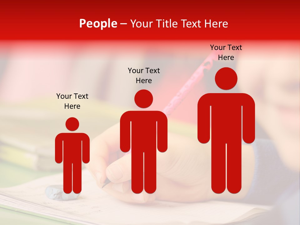 A Child Writing On A Piece Of Paper With A Pink Pen PowerPoint Template