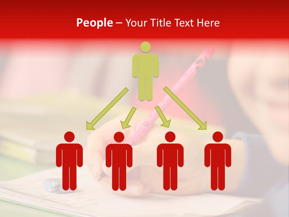 A Child Writing On A Piece Of Paper With A Pink Pen PowerPoint Template