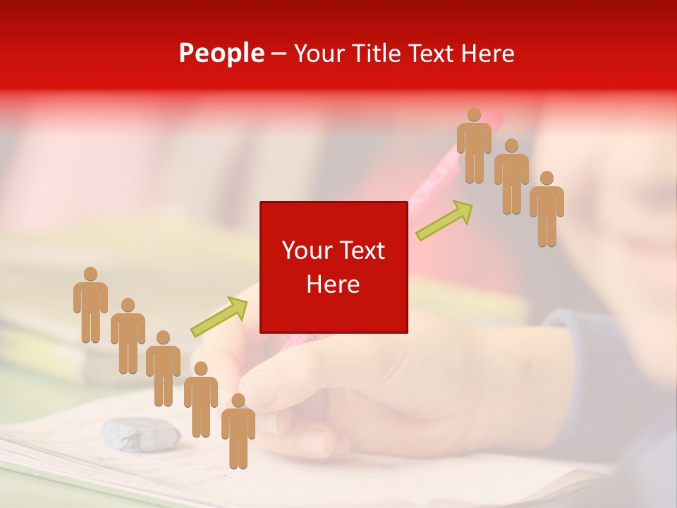 A Child Writing On A Piece Of Paper With A Pink Pen PowerPoint Template