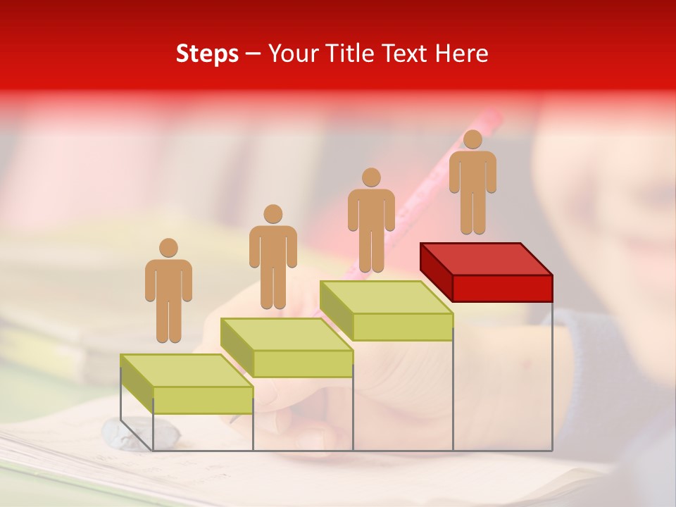 A Child Writing On A Piece Of Paper With A Pink Pen PowerPoint Template