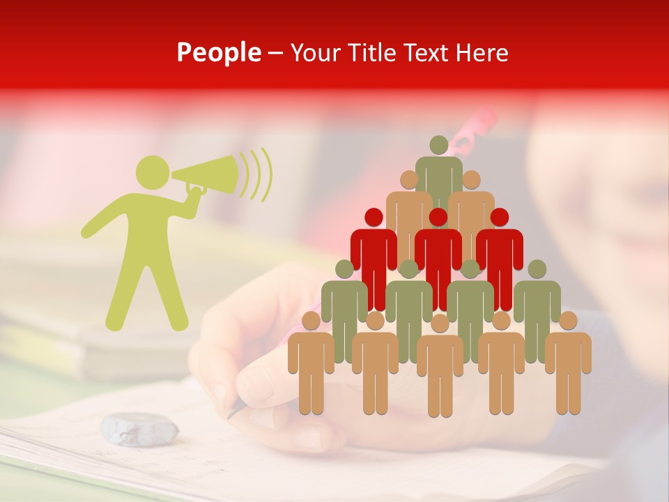 A Child Writing On A Piece Of Paper With A Pink Pen PowerPoint Template