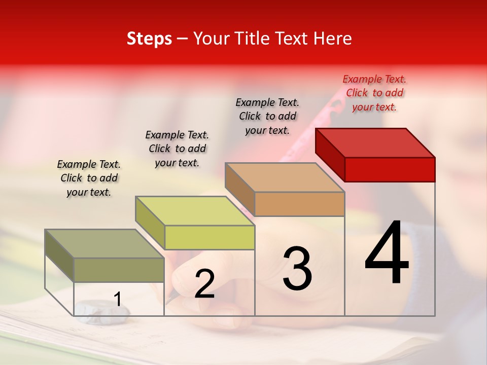 A Child Writing On A Piece Of Paper With A Pink Pen PowerPoint Template