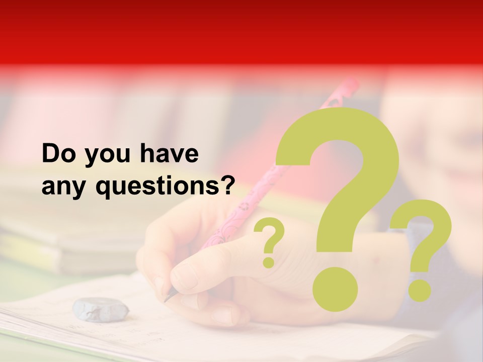 A Child Writing On A Piece Of Paper With A Pink Pen PowerPoint Template