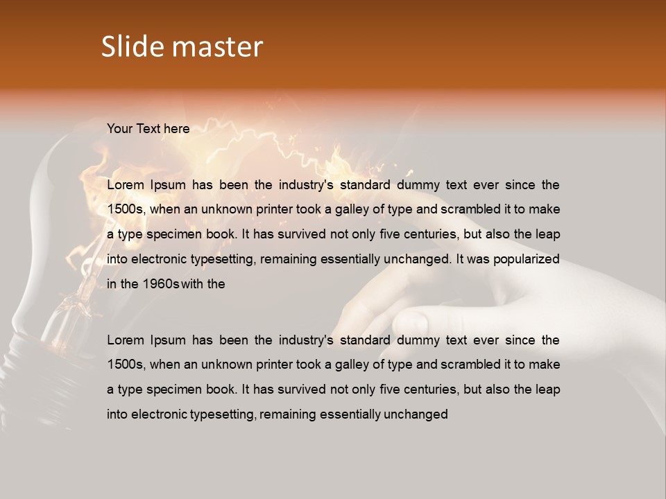 Red Success Flame PowerPoint Template