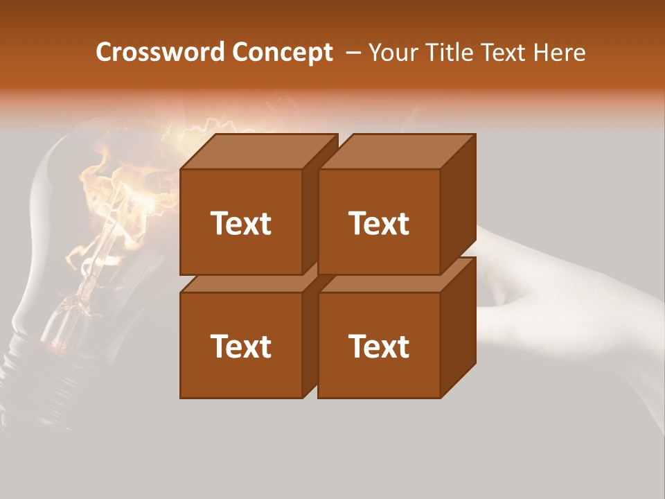 Red Success Flame PowerPoint Template