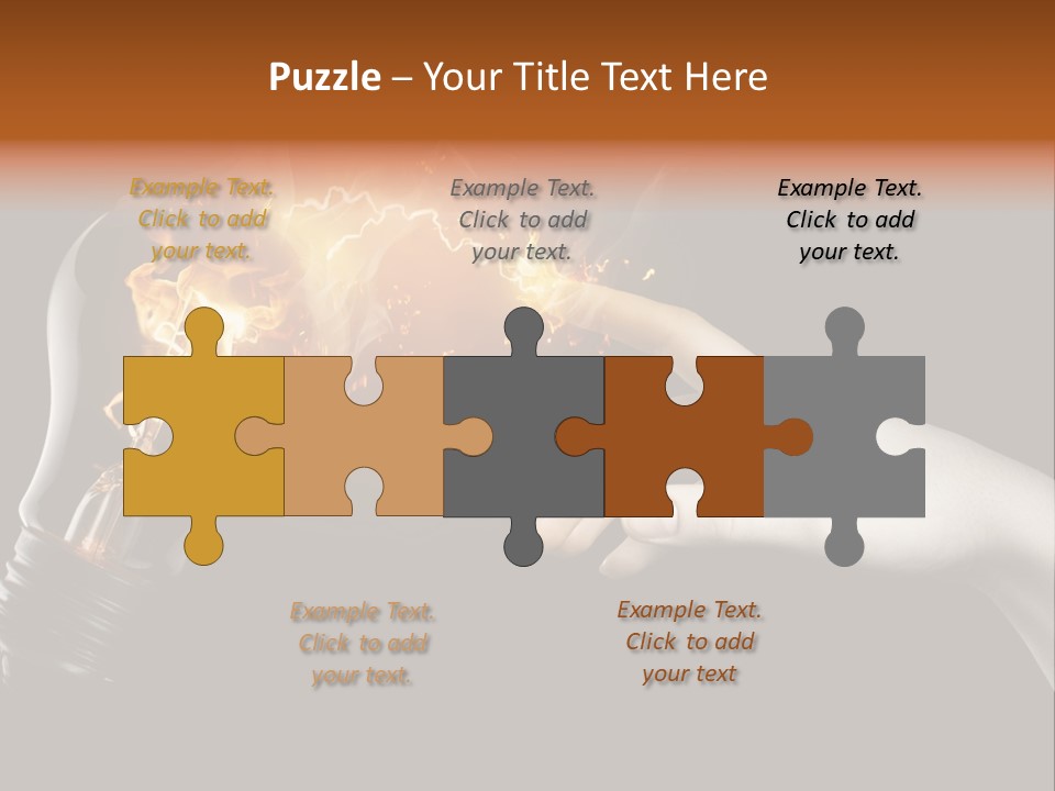 Red Success Flame PowerPoint Template