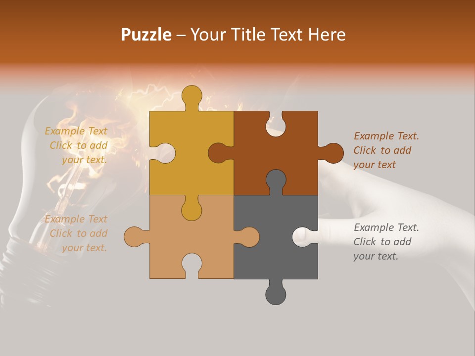 Red Success Flame PowerPoint Template