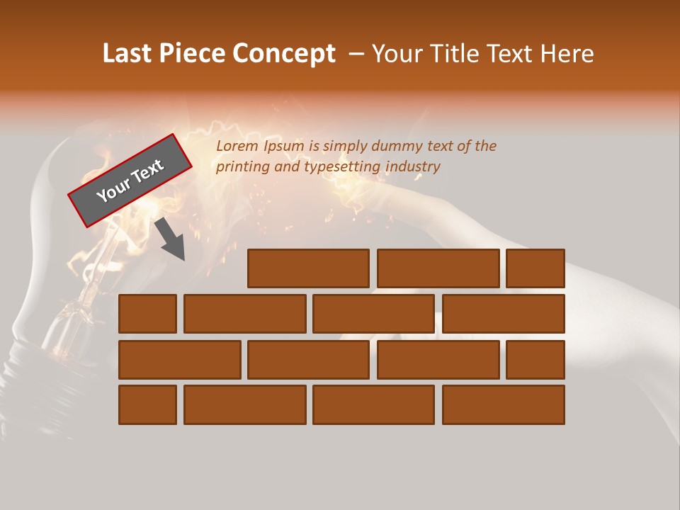 Red Success Flame PowerPoint Template