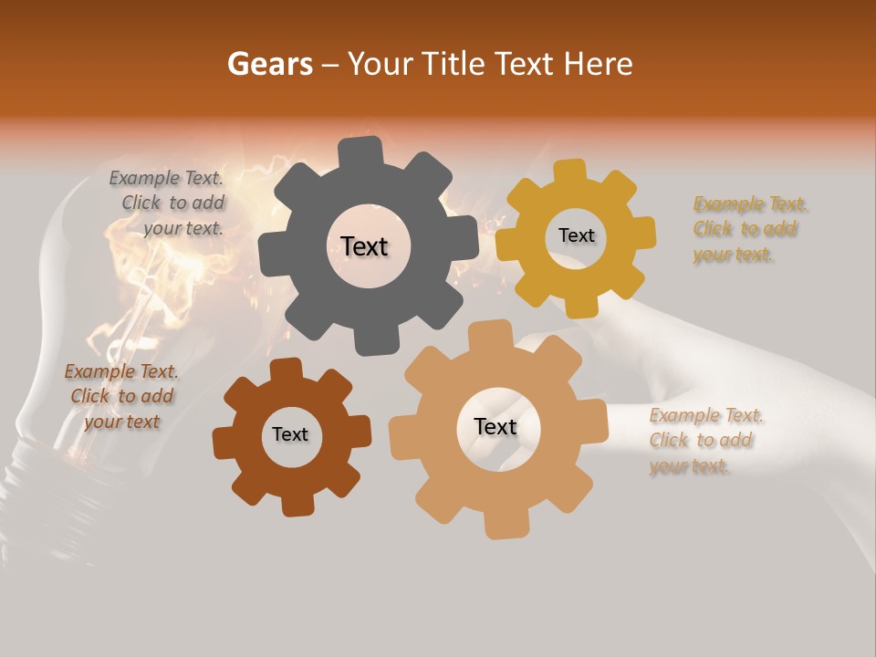 Red Success Flame PowerPoint Template