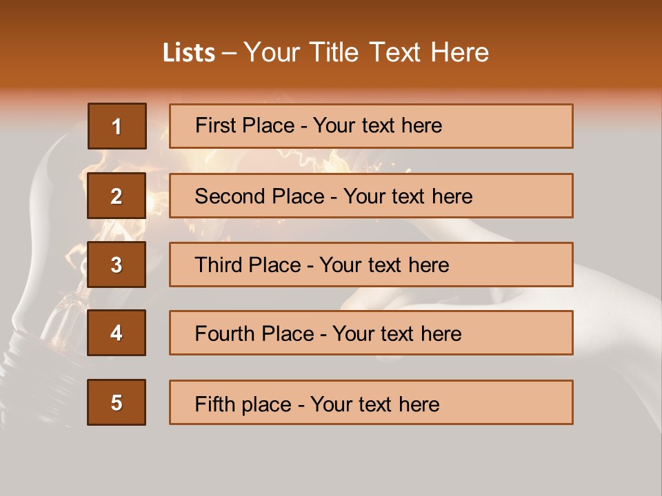 Red Success Flame PowerPoint Template