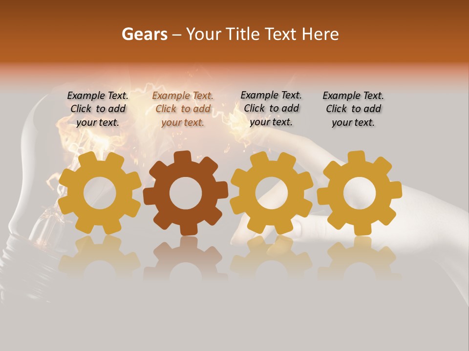 Red Success Flame PowerPoint Template