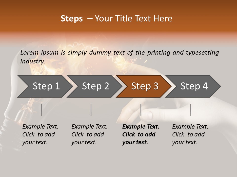 Red Success Flame PowerPoint Template