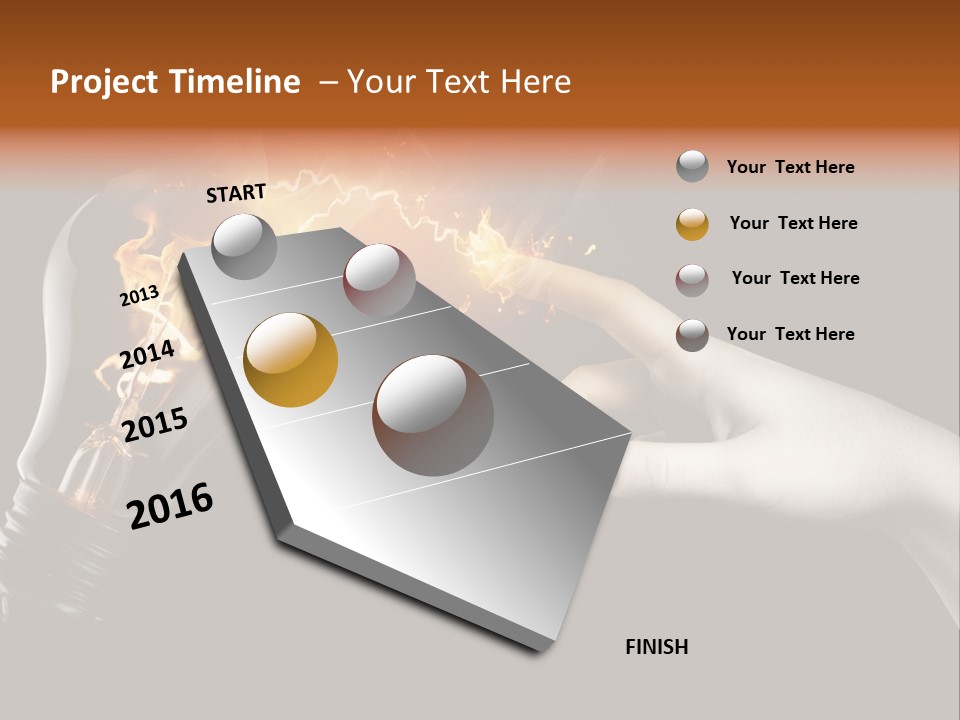 Red Success Flame PowerPoint Template
