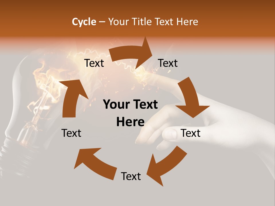Red Success Flame PowerPoint Template