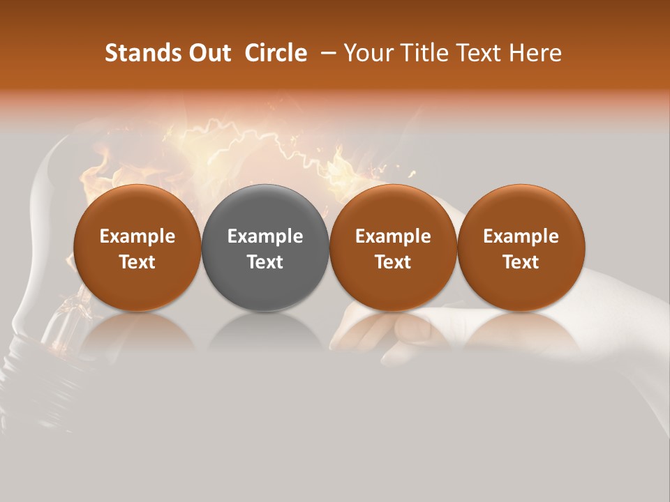 Red Success Flame PowerPoint Template