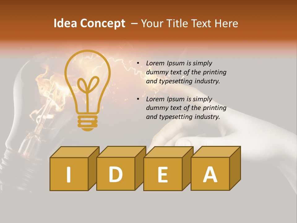 Red Success Flame PowerPoint Template