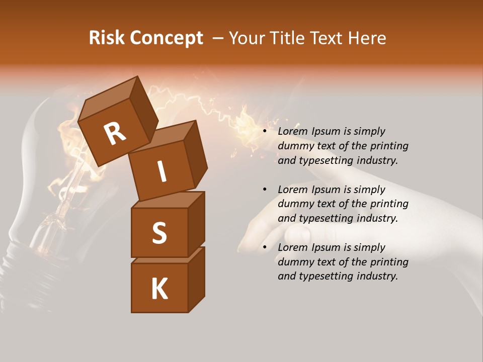 Red Success Flame PowerPoint Template