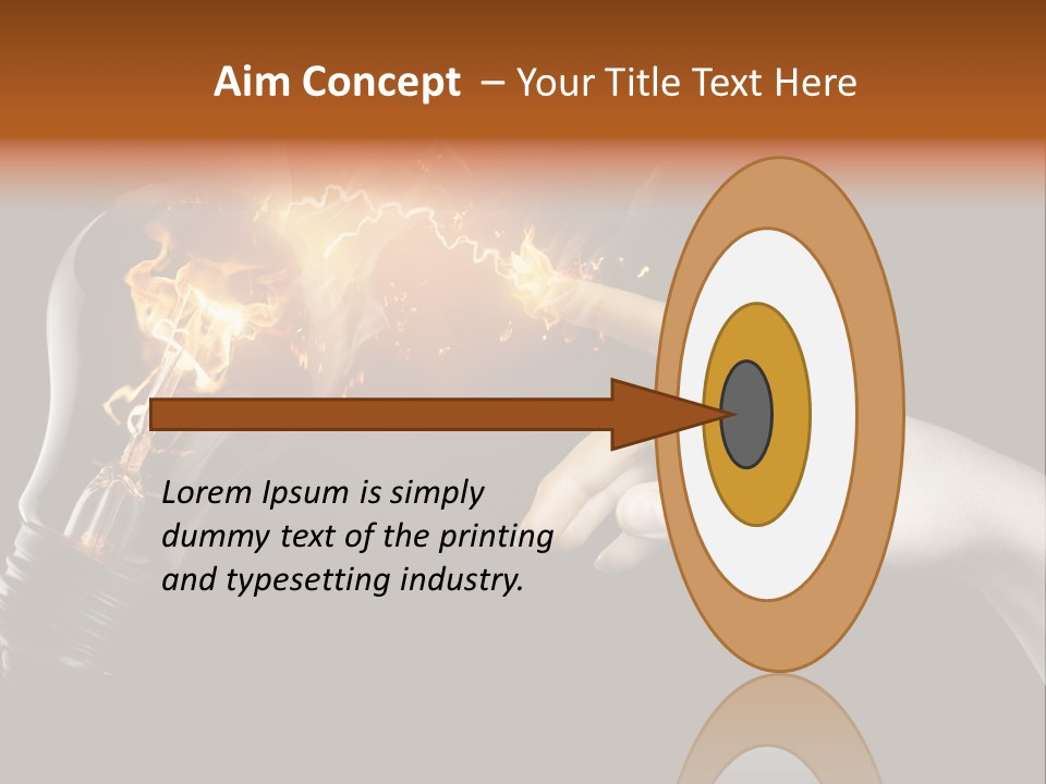 Red Success Flame PowerPoint Template