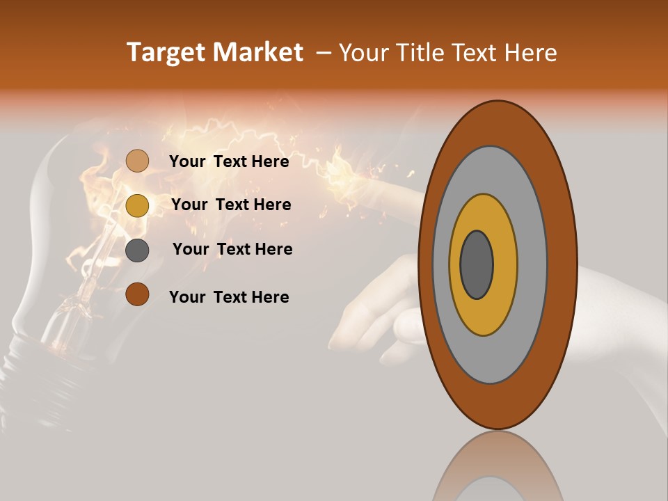 Red Success Flame PowerPoint Template