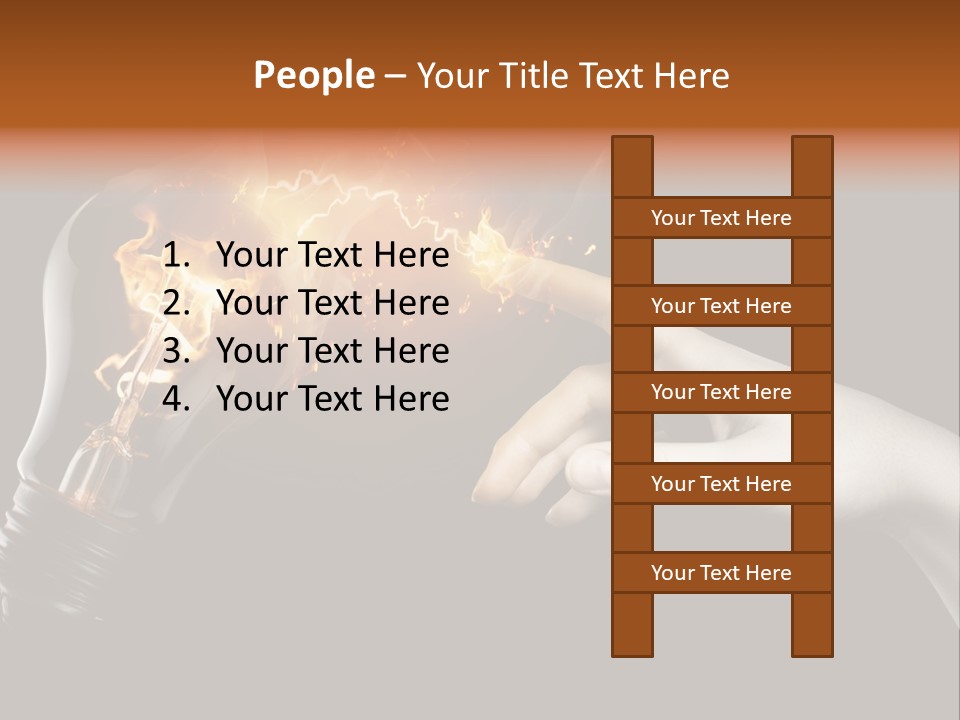 Red Success Flame PowerPoint Template