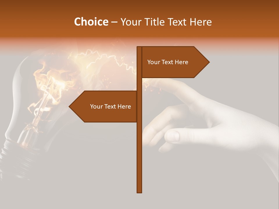 Red Success Flame PowerPoint Template
