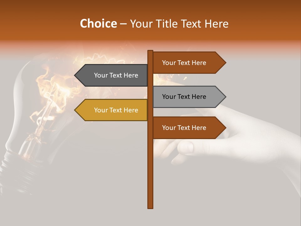 Red Success Flame PowerPoint Template