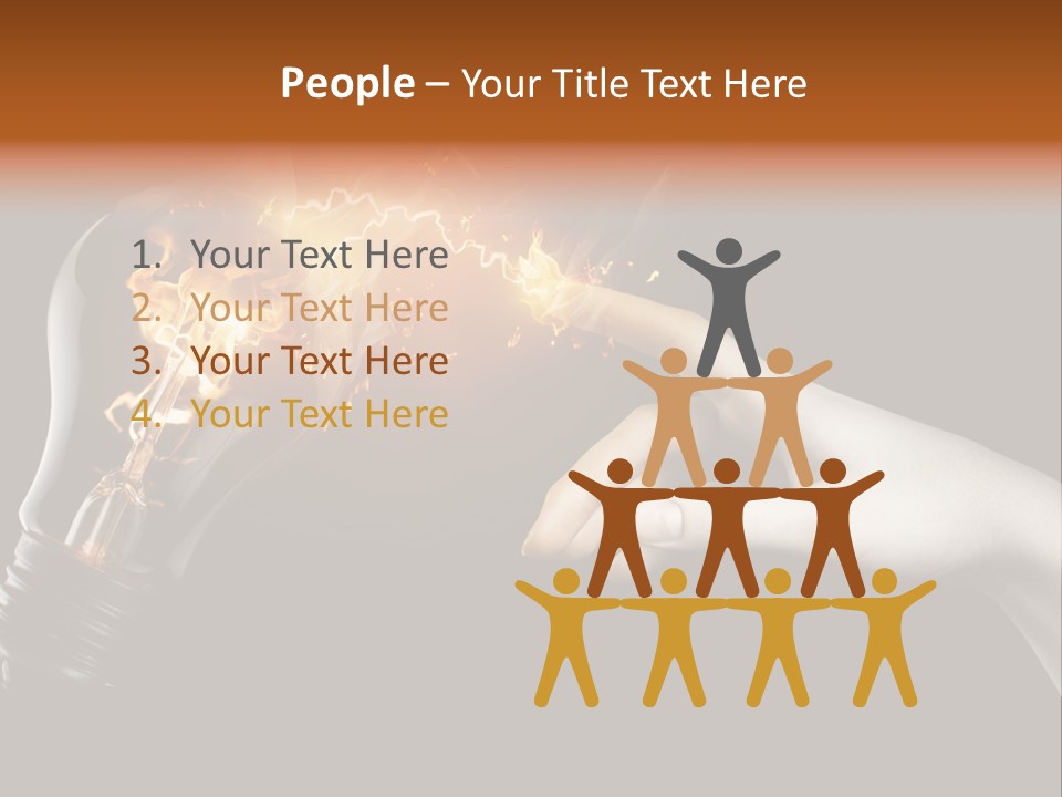 Red Success Flame PowerPoint Template