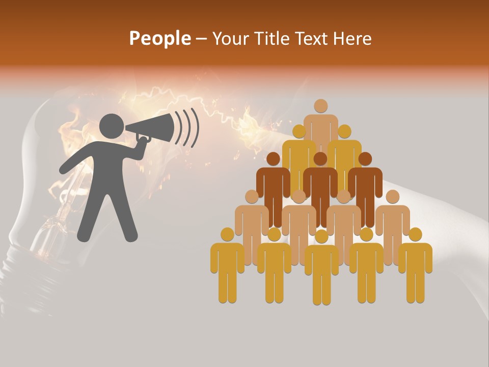 Red Success Flame PowerPoint Template