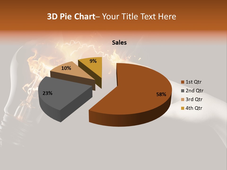 Red Success Flame PowerPoint Template
