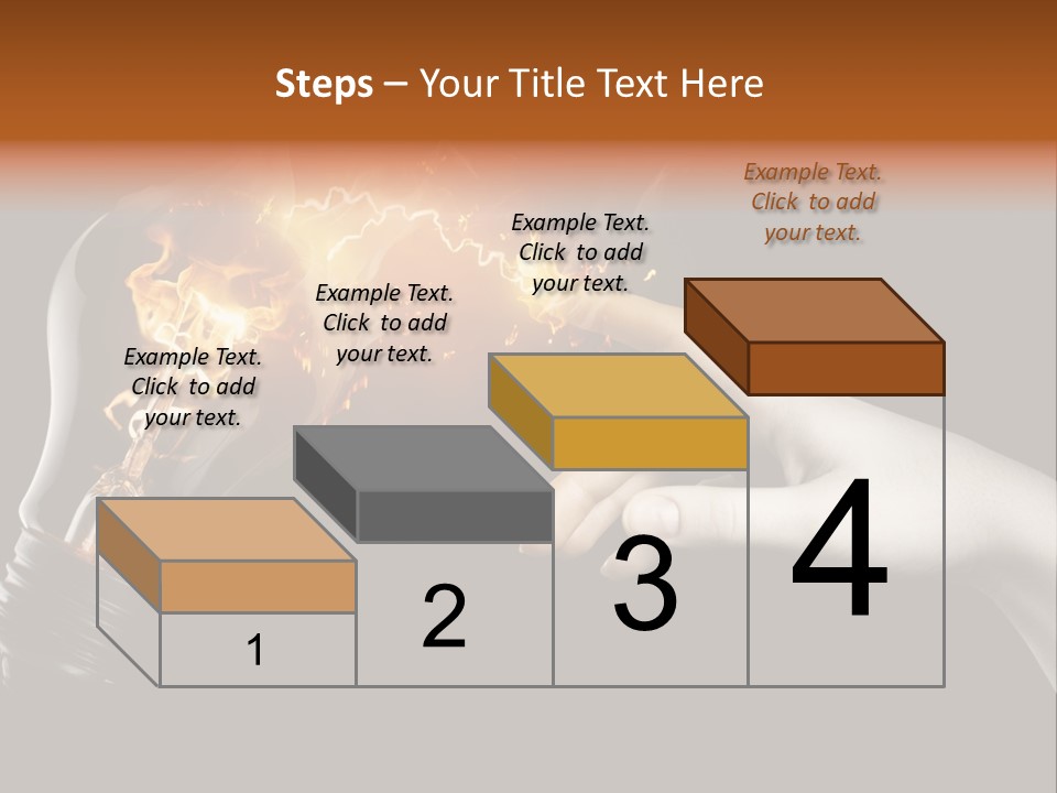 Red Success Flame PowerPoint Template