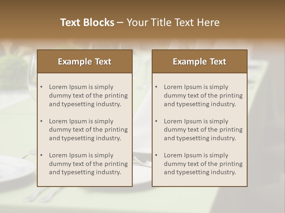 Elegant Meal Dining PowerPoint Template