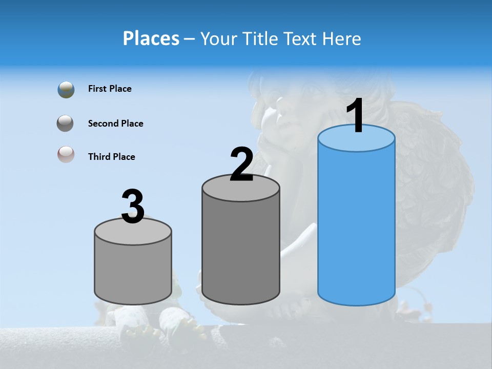 Eyes Cemetery Statue PowerPoint Template