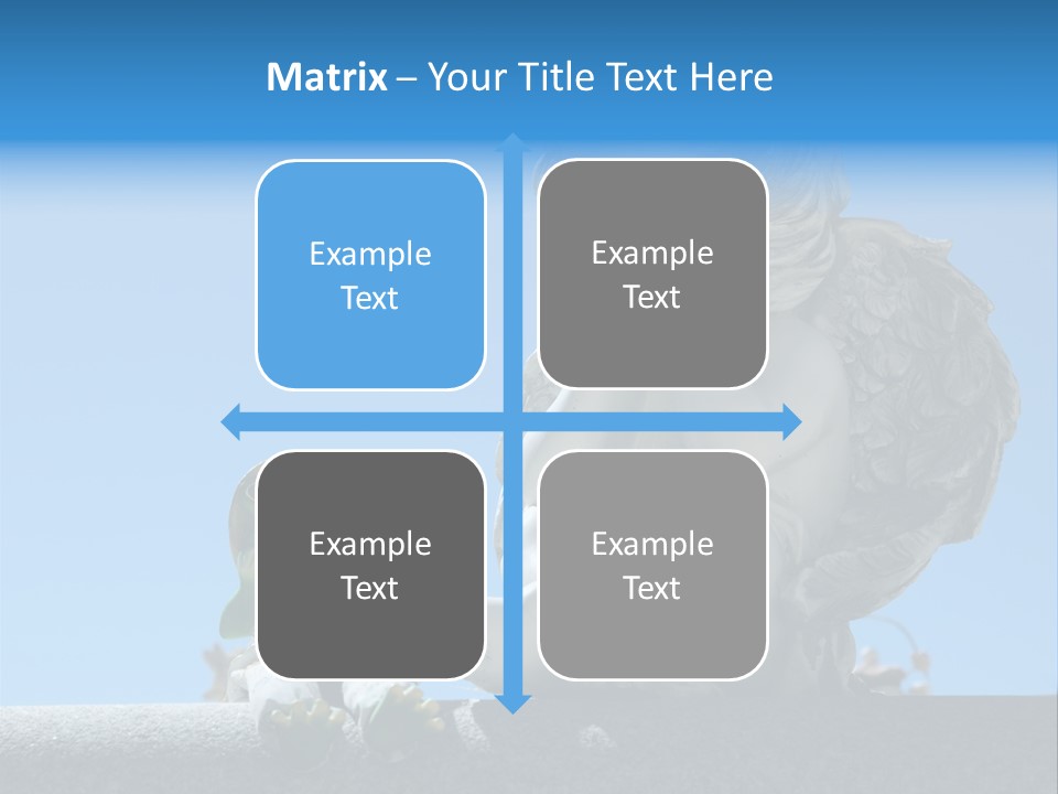 Eyes Cemetery Statue PowerPoint Template
