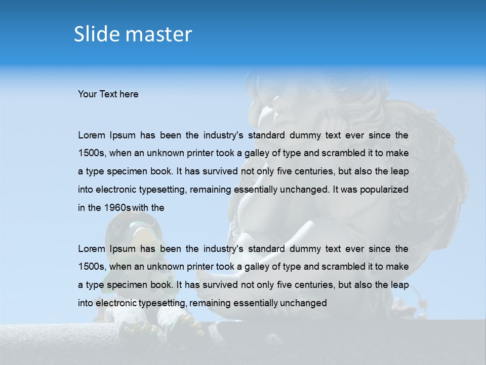 Eyes Cemetery Statue PowerPoint Template