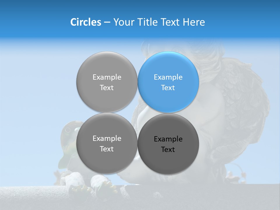 Eyes Cemetery Statue PowerPoint Template