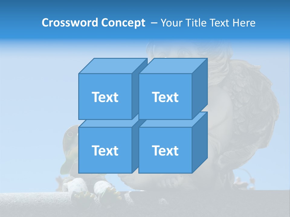 Eyes Cemetery Statue PowerPoint Template