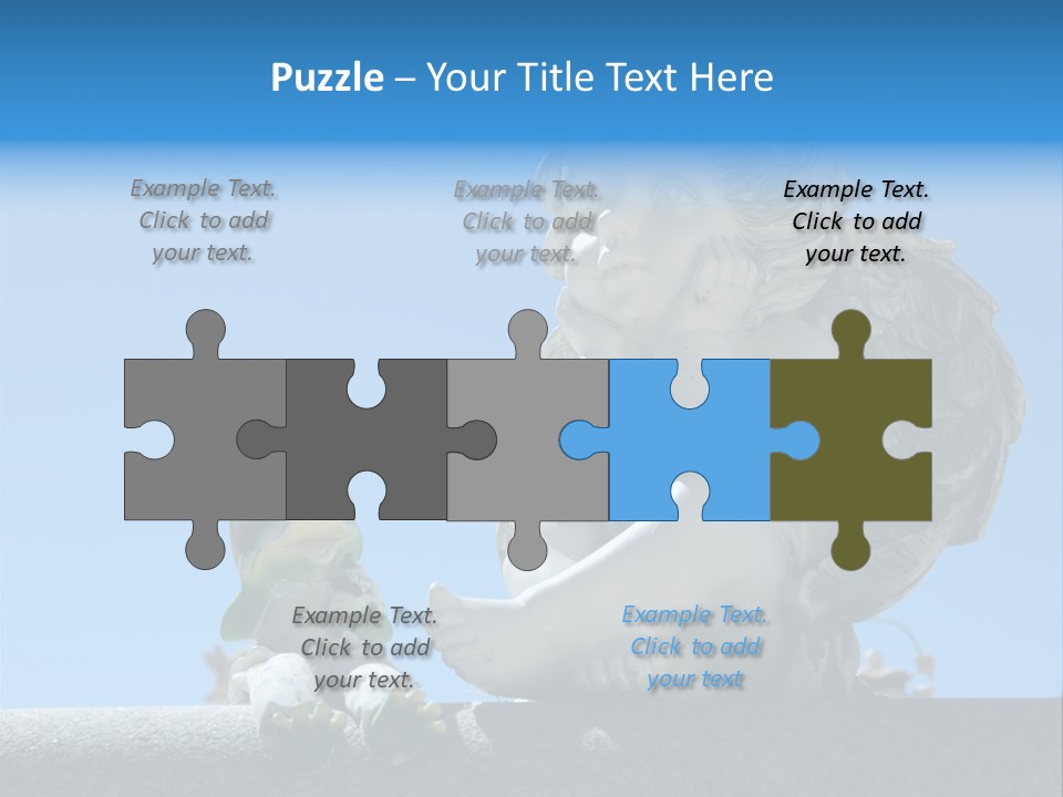 Eyes Cemetery Statue PowerPoint Template