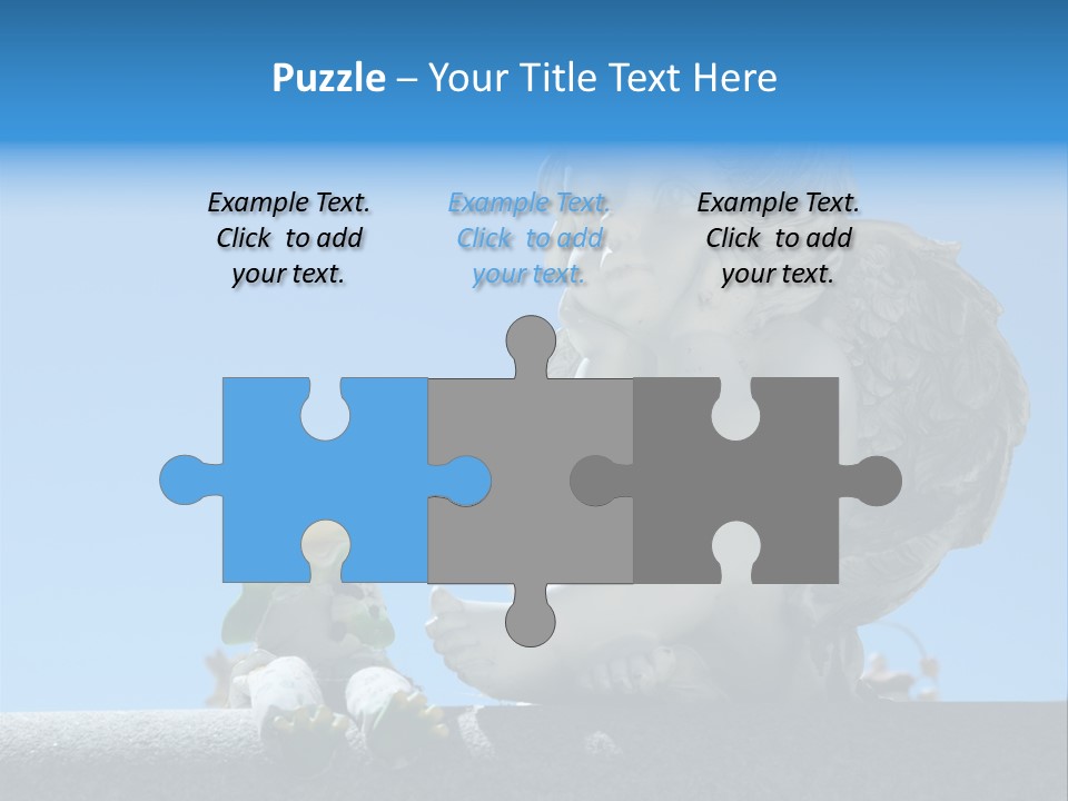 Eyes Cemetery Statue PowerPoint Template