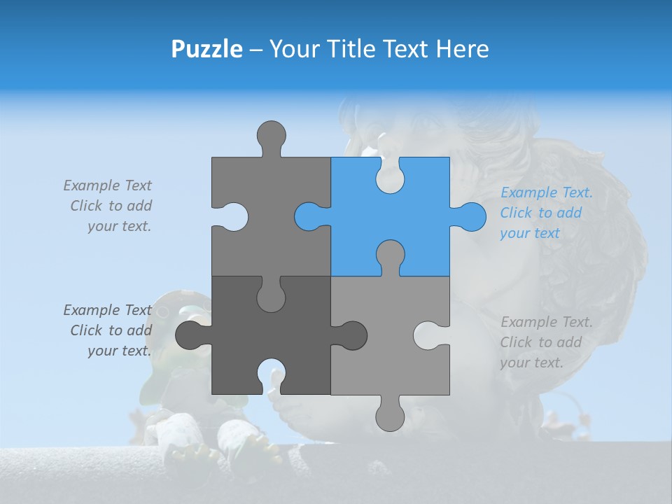 Eyes Cemetery Statue PowerPoint Template