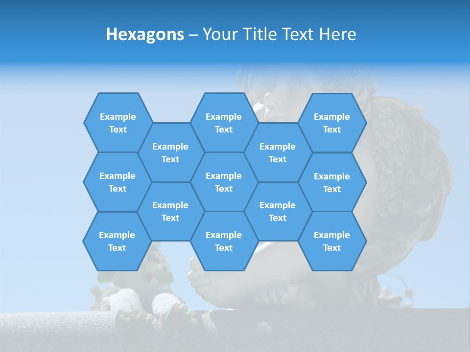 Eyes Cemetery Statue PowerPoint Template