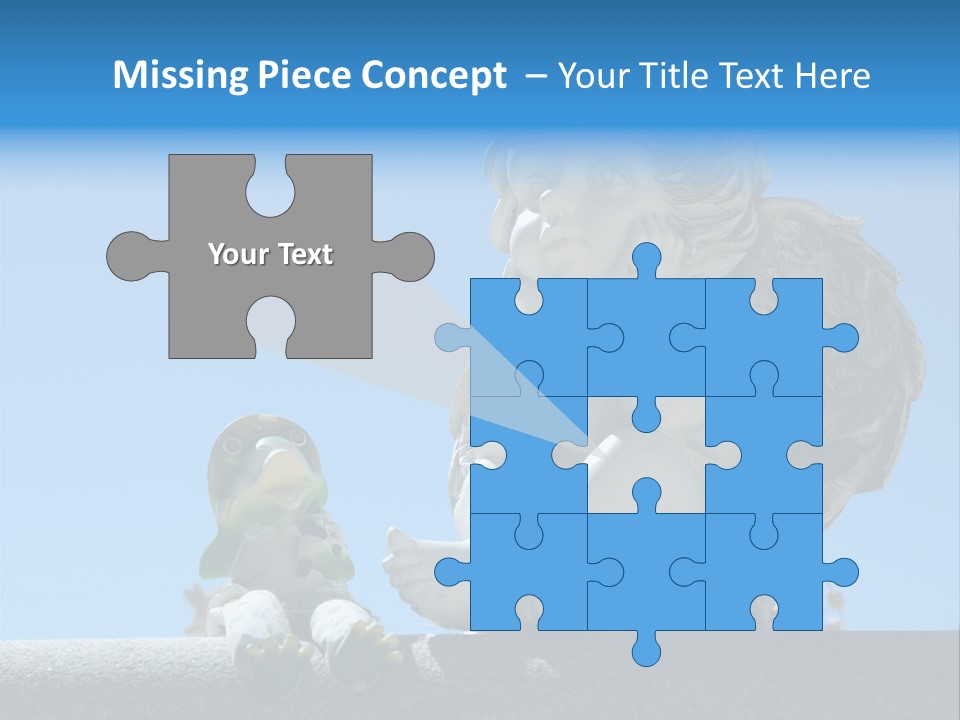 Eyes Cemetery Statue PowerPoint Template