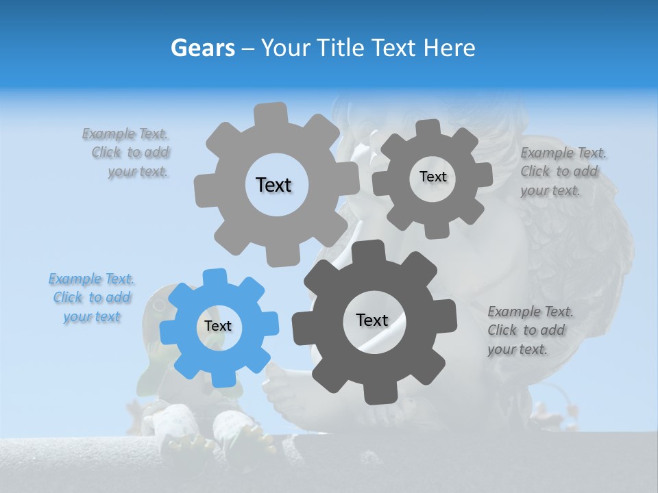 Eyes Cemetery Statue PowerPoint Template