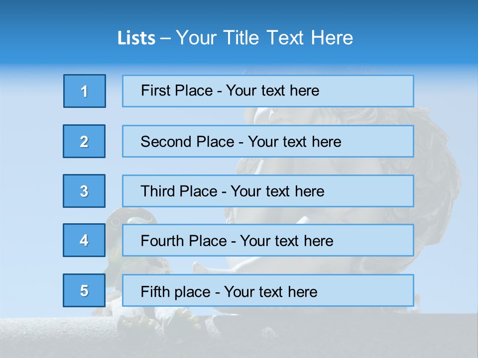 Eyes Cemetery Statue PowerPoint Template