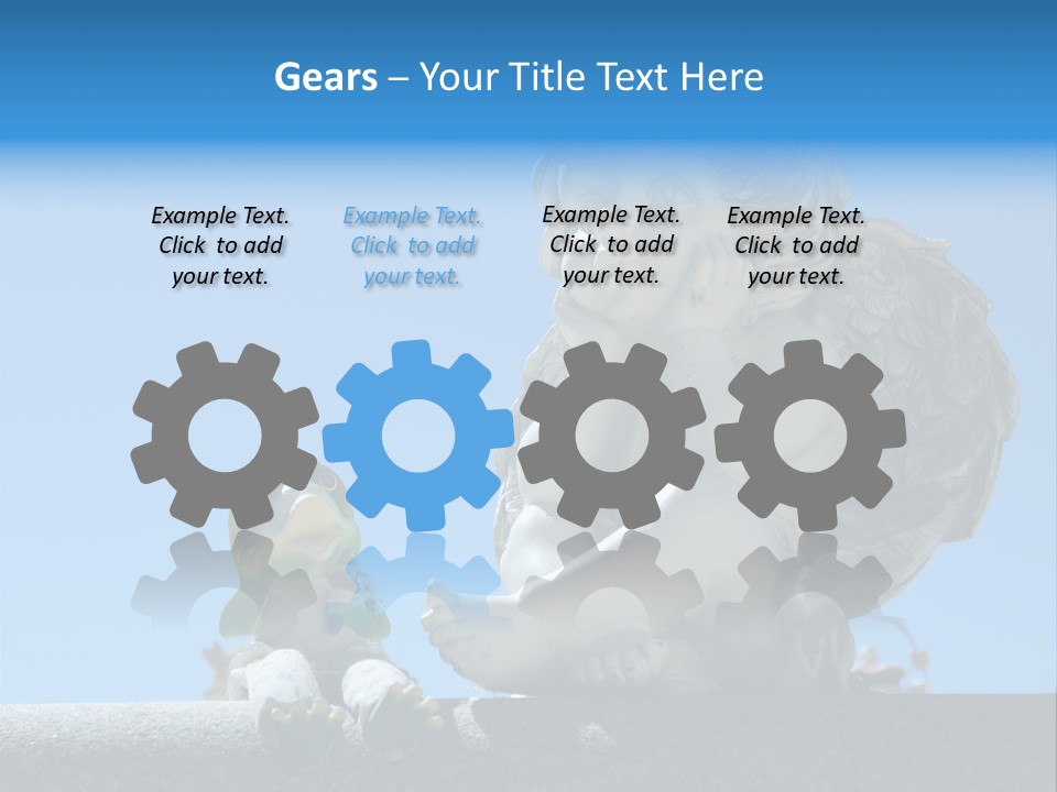 Eyes Cemetery Statue PowerPoint Template