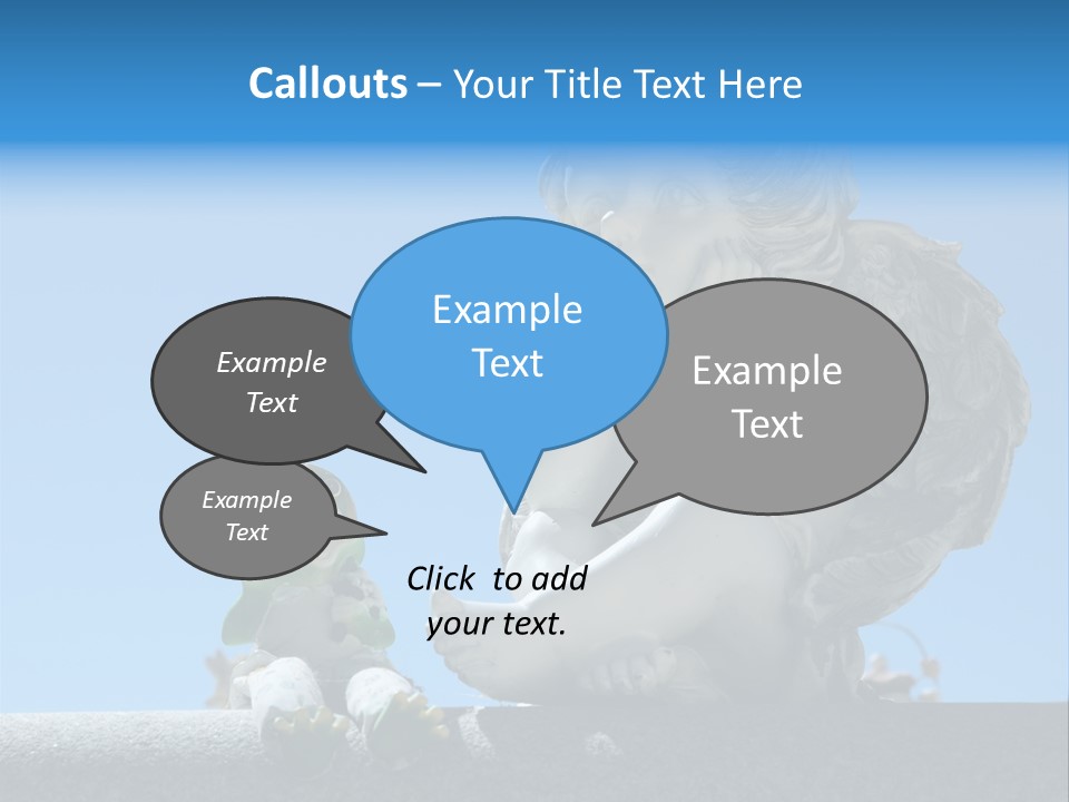 Eyes Cemetery Statue PowerPoint Template