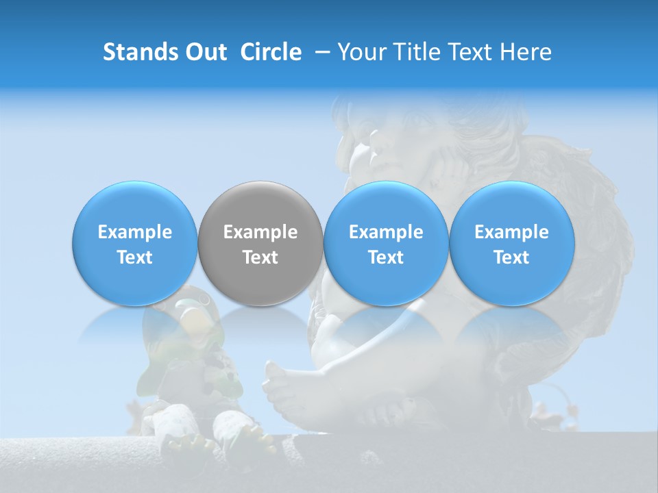 Eyes Cemetery Statue PowerPoint Template