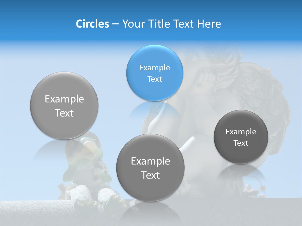 Eyes Cemetery Statue PowerPoint Template